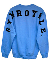 Load image into Gallery viewer, Gym Royale® Back Lettering - Sweatshirt - Black on Blue