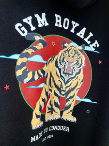 Gym Royale® Tiger Moon - Black/Colour Hoodie