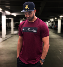 Load image into Gallery viewer, Gym Royale® Script Burgundy T-Shirt