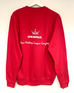 Gym Royale® Conquer Everything - Sweatshirt - White on Red