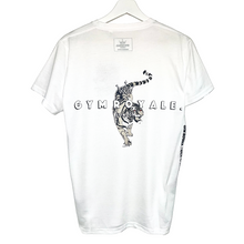 Load image into Gallery viewer, Gym Royale® - Tiger Back Branded Tee - White/Black
