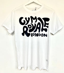 Gym Royale® Script Black/White Tee