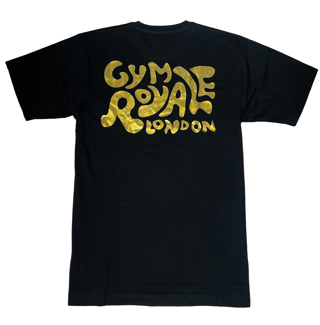 Gym Royale® Script Black/Gold Tee