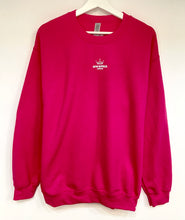 Load image into Gallery viewer, Gym Royale® Conquer Everything - Sweatshirt - White on Fuchsia
