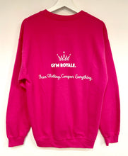Load image into Gallery viewer, Gym Royale® Conquer Everything - Sweatshirt - White on Fuchsia
