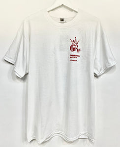 Gym Royale® - Vintage Tiger Tee - White/Red