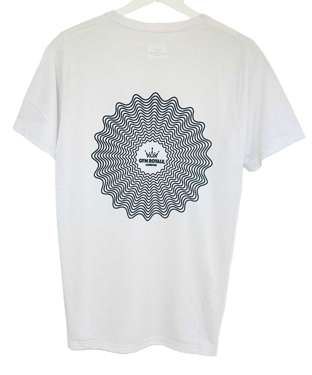 Gym Royale® Waves White/Black Tee