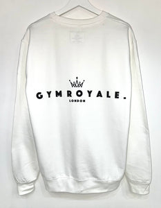 Gym Royale® Branded Sweatshirt - White/Black