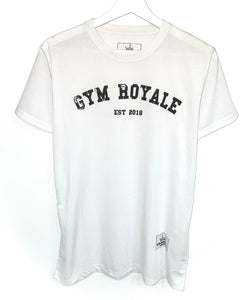 Gym Royale® White/Black Tee Branded Curve