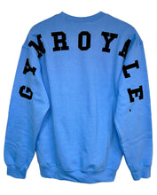 Load image into Gallery viewer, Gym Royale® Back Lettering - Sweatshirt - Black on Blue
