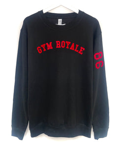 Gym Royale® Curve 86 Made To Conquer Sweatshirt - Black/Red