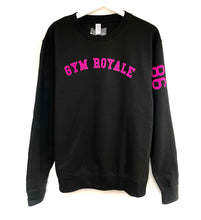 Load image into Gallery viewer, Gym Royale® Curve 86 Made To Conquer Sweatshirt - Black/Pink

