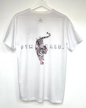 Load image into Gallery viewer, Gym Royale® - Tiger Back Branded Tee - White/Black/Pink
