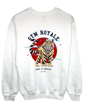 Load image into Gallery viewer, Gym Royale® Tiger Moon - White/Colour Sweatshirt
