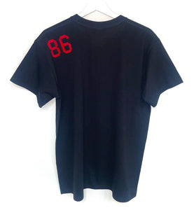Gym Royale® Curve 86 Tee - Black/Red