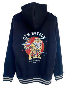 Gym Royale® Tiger Moon - Black/Colour Hoodie