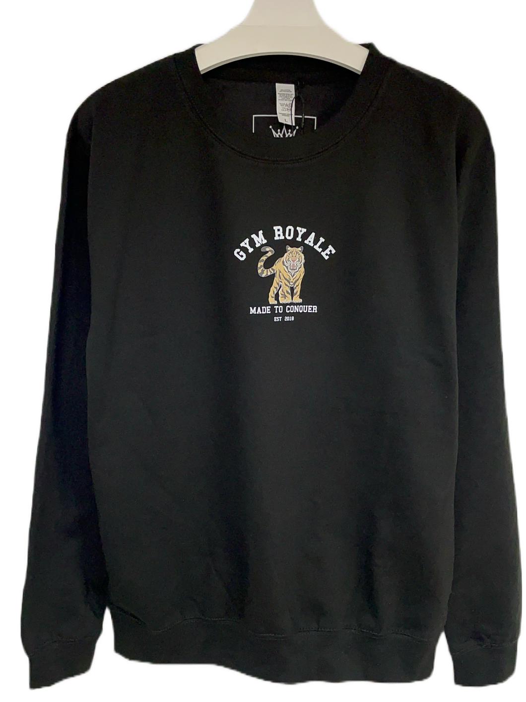 Gym Royale® Tiger Moon - Black/Colour Sweatshirt