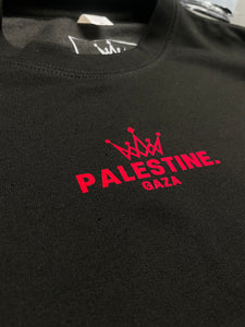 Palestine Gaza by Gym Royale®- Sweatshirt - Black/Red