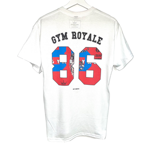Gym Royale® - Vintage 86 Tee - White/Red