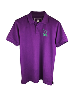 Gym Royale® Pique Polo Shirt – Purple/Green