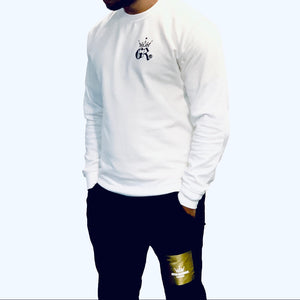 Gym Royale® - Tiger Roar Black on White Sweatshirt