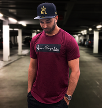 Load image into Gallery viewer, Gym Royale® Script Burgundy T-Shirt
